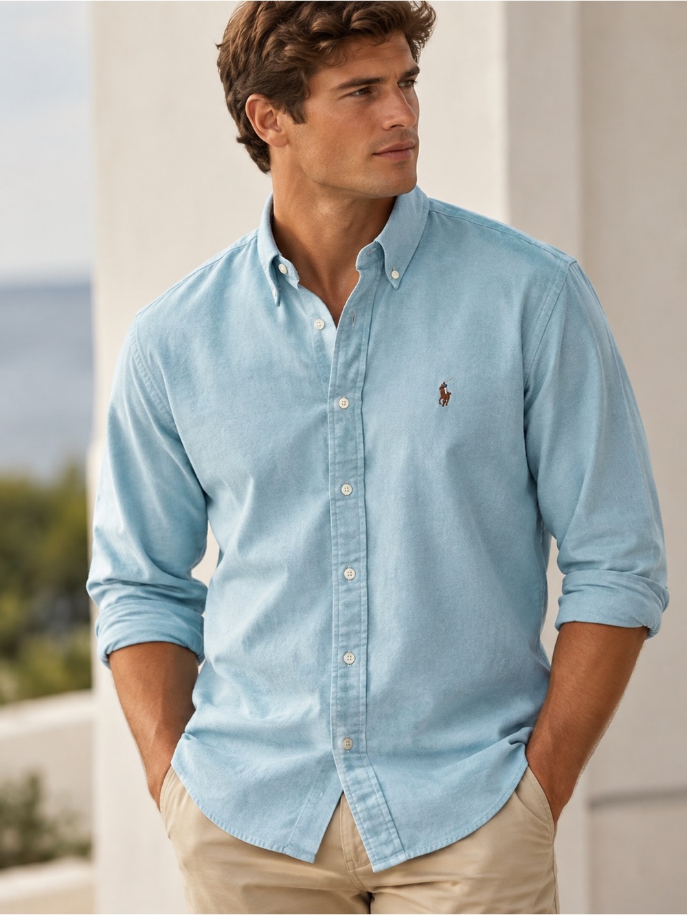 Ralph Lauren Men’s Light Blue Oxford Shirt
